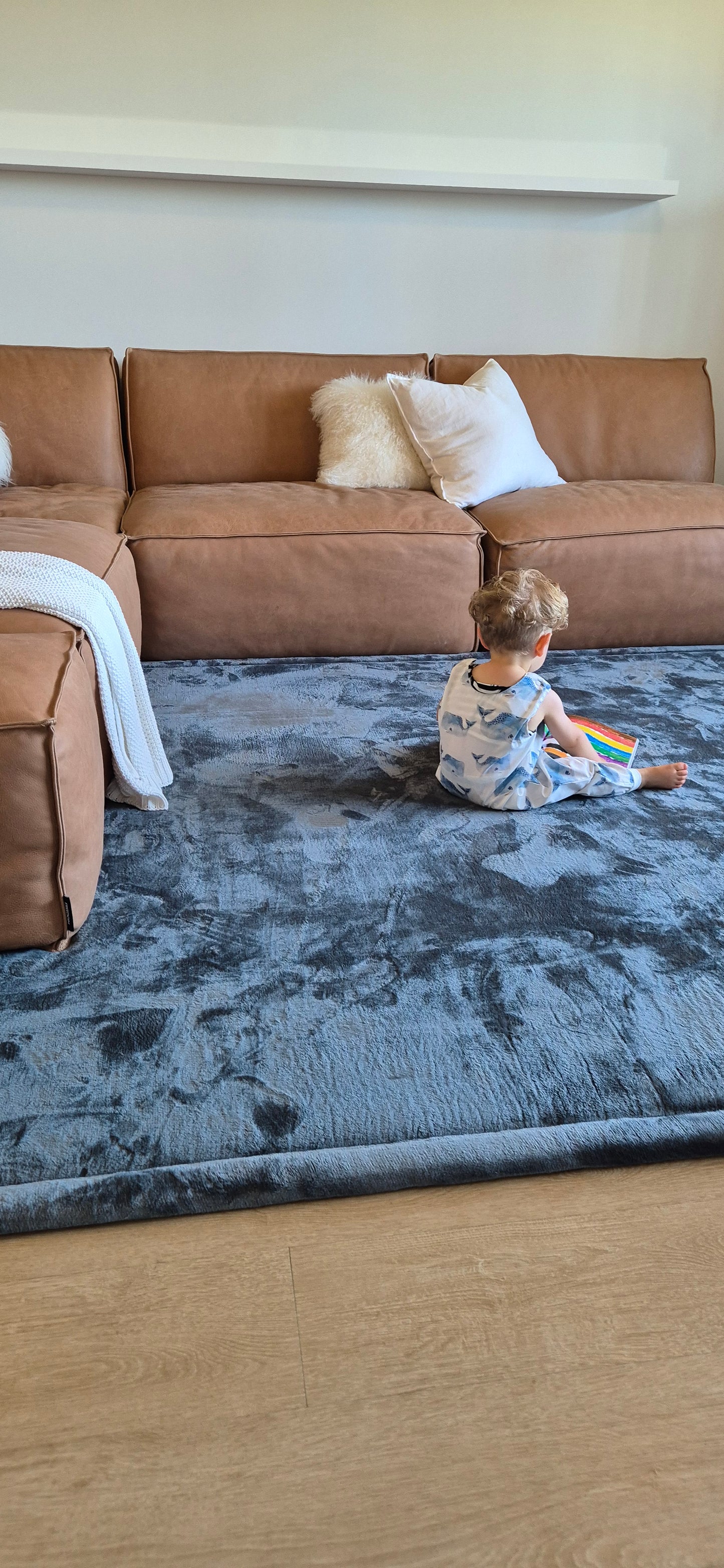 Charcoal Snuggle Play Mat